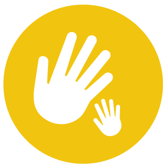 icon of large hand and small hand